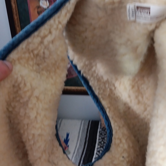 Vintage Montgomery Ward Sherpa Lined Denim Vest. - Picture 9 of 9